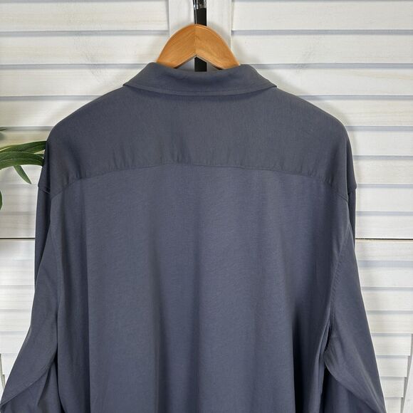 UNTUCKit Gray Huber Shirt Casual Jersey Knit Classic Button Front Mens Size XXXL - Picture 5 of 9